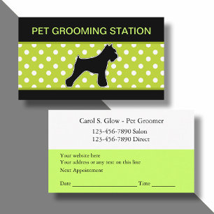 Pet Grooming Business Cards