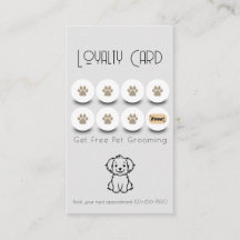 Pet grooming dog paw loyalty