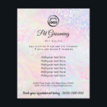 pet grooming flyer<br><div class="desc">pet services flyer- please note: the holographic effect is only simulated</div>