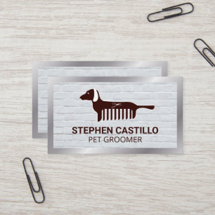 Pet Grooming Logo   Dog Comb Business Card