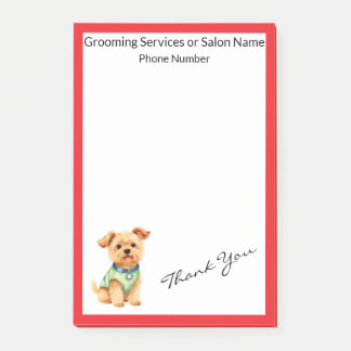 Pet Grooming Personalized Gold Elegant Collection Post-it Notes