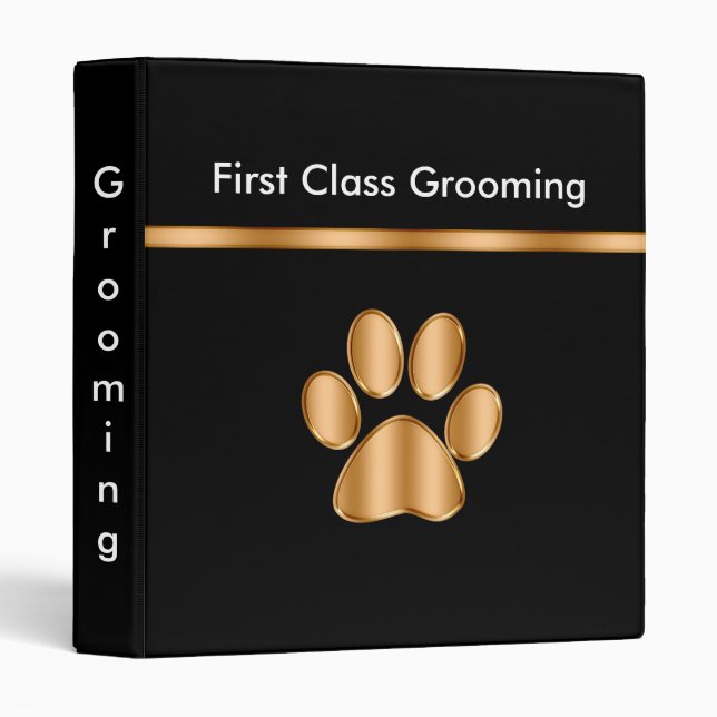 Pet Grooming Presentation Binder (Front/Spine)