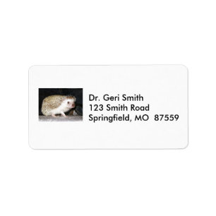 Pet Hedgehog Label