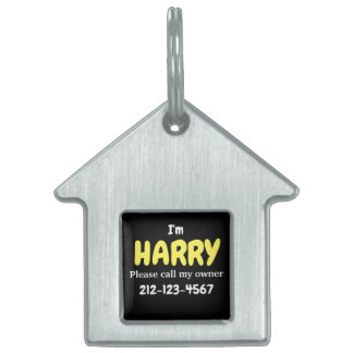 Pet house shaped pet tag