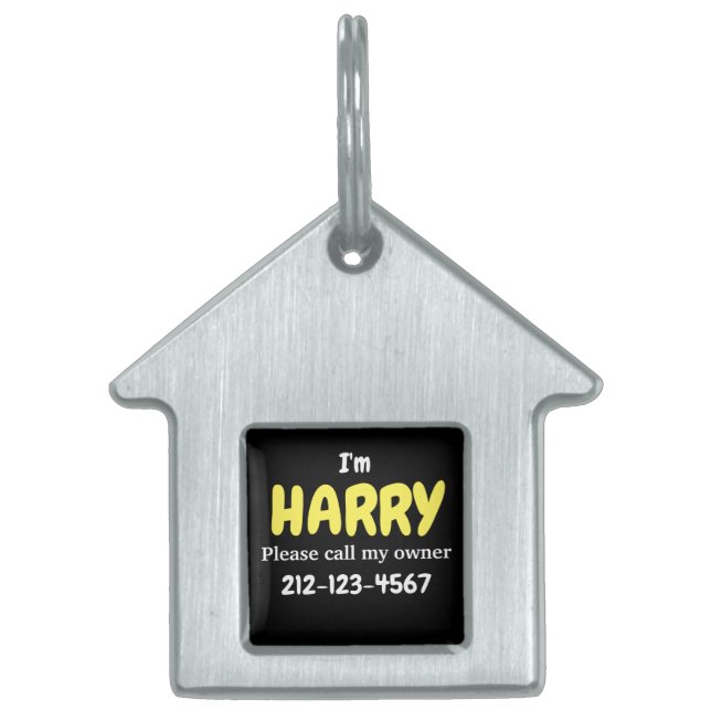 Pet house shaped pet tag (Front)