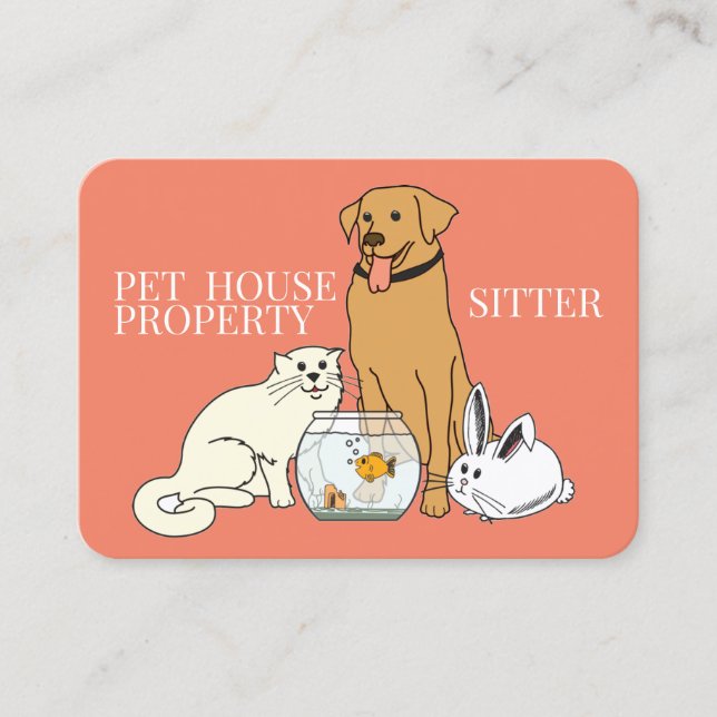 Pet House Sitter - Carte de visite (Devant)