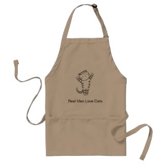 Pet Humor Real Men Love Cats Apron