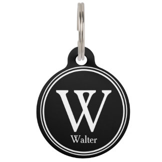 Pet ID Personalized Custom Name Tags - Black