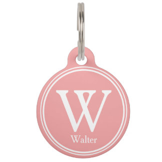 Pet ID Personalized Custom Name Tags - Pink
