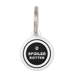 Pet ID Tag - Black & White - Spoiled Rotten