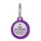 Pet ID Tag - Purple & Black - Squirrel Patrol