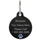 Pet ID Tag - Rainbow Iridescent Paw Print