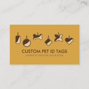 Pet id-Tag seller logo Dogs Cats boutique Business Card