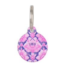 Pet ID Tag Vibrant pink fancy 