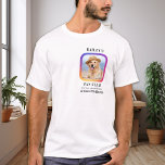 Pet Influencer Fan Club Instagram Custom Photo T-Shirt<br><div class="desc">When your best friend is everyone's best friend! Pet influencer fan club personalized shirts so all your dogs fans can keep up with your insta famous pet star. Whether trips to the dog park, local pet store, or pet business shows and marketing campaigns, these professional social media shirts are perfect...</div>