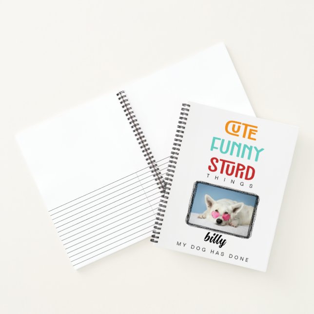 Pet Journal, Custom Photo,  Modern, Fun,  Notebook (Inside)