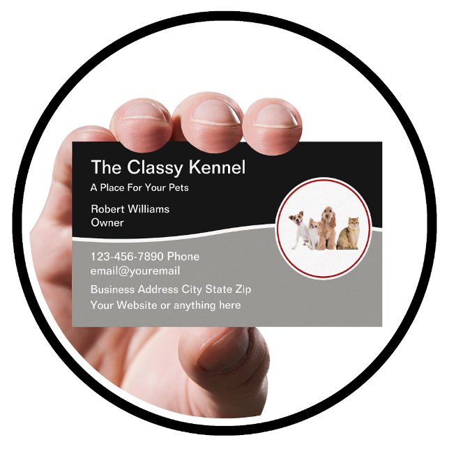 Pet Kennel Cartes de visite modernes (Créateur téléchargé)