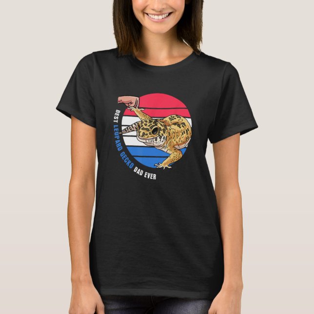 Pet Leopard Gecko Gift- Best Leopard Gecko Dad 1 T-Shirt (Front)