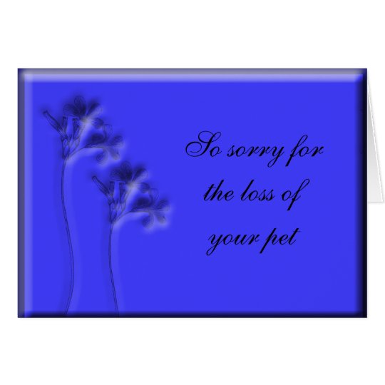 Pet Loss Card