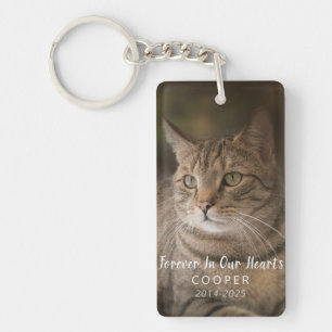 Pet Loss Gift   Personalized Cat Memorial Photo Keychain