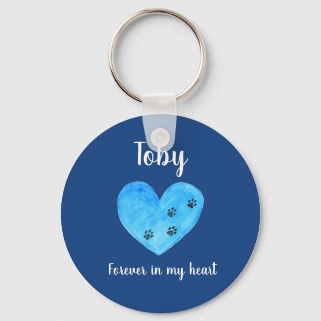 Pet Loss Gift Pet memorial Personalized with name  Keychain (Front)