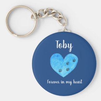 Pet Loss Gift Pet memorial Personalized with name Keychain