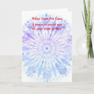 Pet Loss (Male), Sympathy Folded Card 5" x 7"