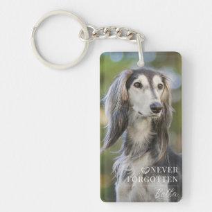 Pet Loss Memorial Dog Photo Keepsake Keychain