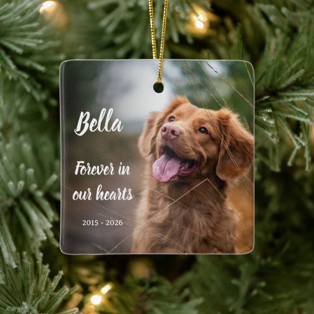 Pet loss memorial keepsake ceramic ornament (Tree)