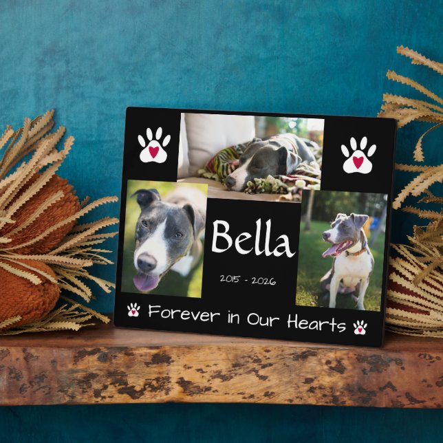 Pet loss memorial keepsake plaque (Side)
