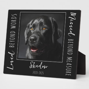 Pet Loss Personalized Memorial Photo Keepsake Plaque