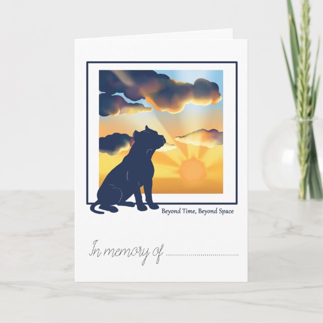 Pet Loss Simpathy Card -Pitbull (Front)