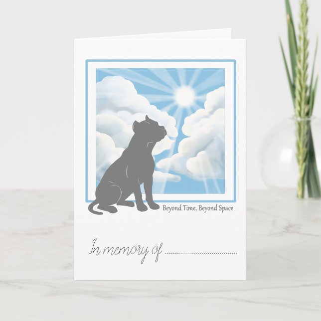 Pet Loss Simpathy Card -Pitbull (Front)