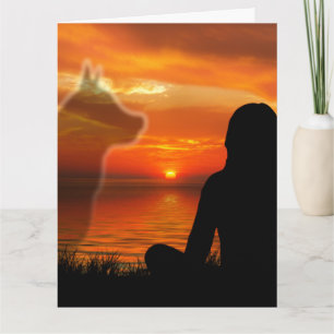 Pet Loss Sunset Sympathy Poem Card