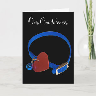 Pet Loss Sympathy Blue Collar Red Heart Template