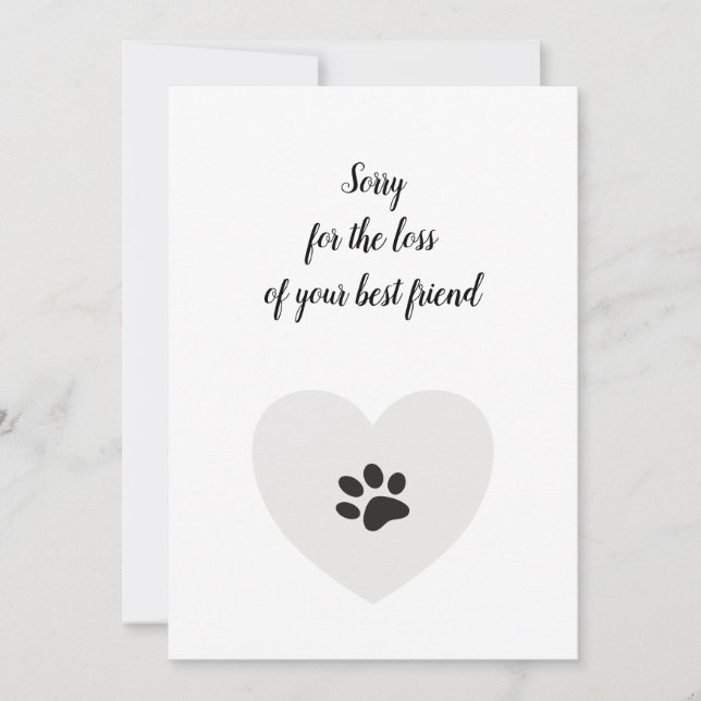 Pet loss sympathy card (Front)