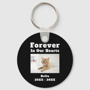 Pet Loss Sympathy Memorial Forever In Our Hearts Keychain
