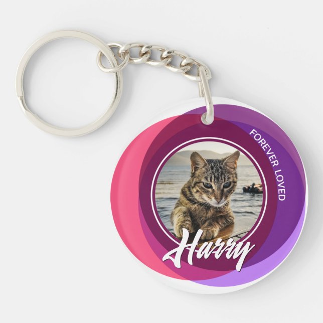 Pet Loss Sympathy Memorial Keepsake Symbol Keychain (Front)