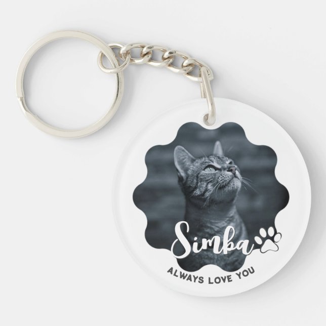 Pet Loss Sympathy Memorial Keepsake Symbol Keychain (Front)