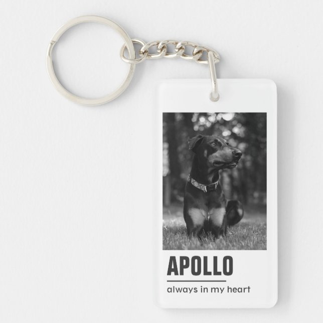 Pet Loss Sympathy Memorial Keepsake Symbol Keychain (Front)