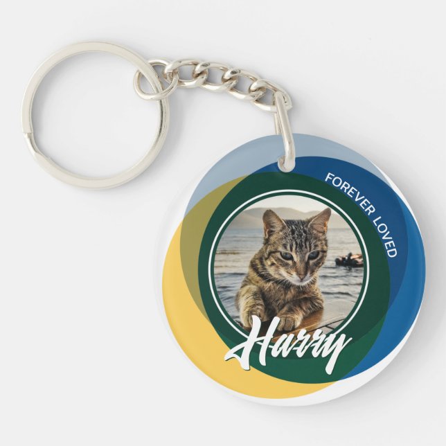 Pet Loss Sympathy Memorial Keepsake Symbol Keychain (Front)