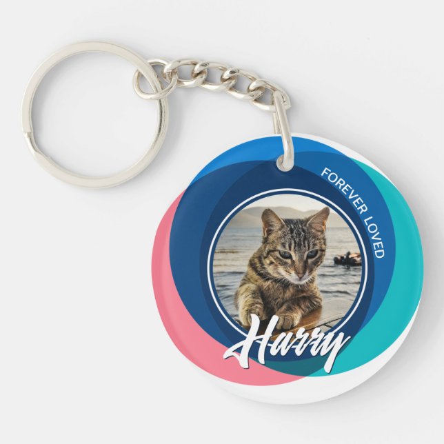 Pet Loss Sympathy Memorial Keepsake Symbol Keychain (Front)