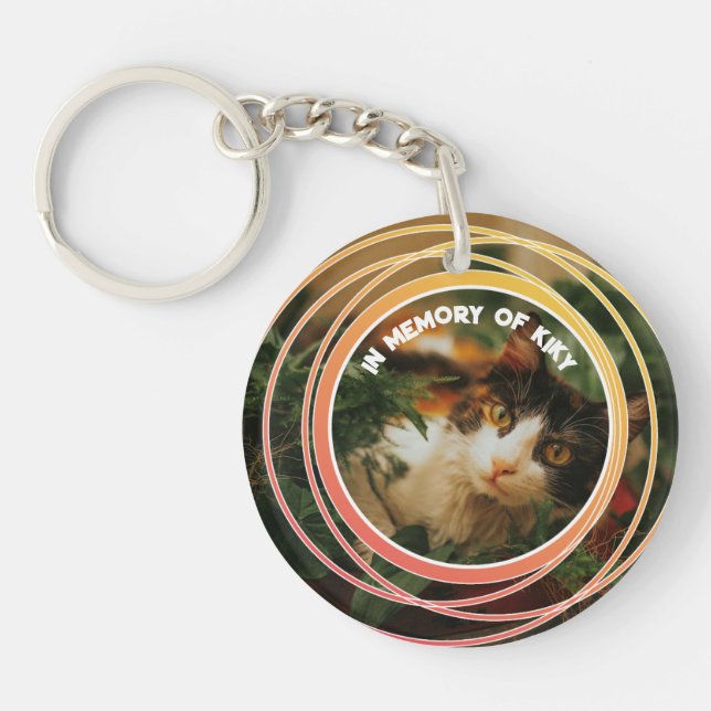Pet Loss Sympathy Memorial Keepsake Symbol Keychain (Front)