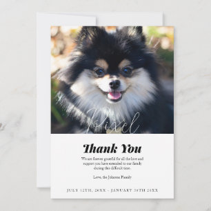 Pet Loss Thank You Sympathy Card