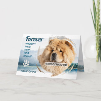 PET LOSS your photo & name Memorial Card