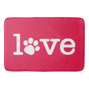 Pet love bath mat