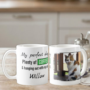 Pet love cat dog coffee green mug
