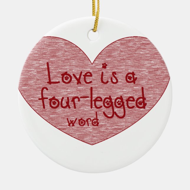 Pet Love Ceramic Ornament (Front)