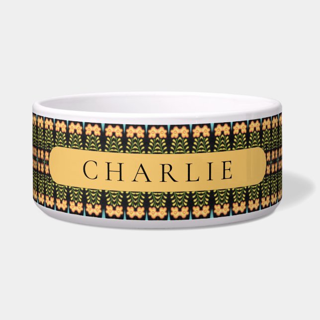 PET LOVE Ceramic Pet Bowl / Nocturne (Front)