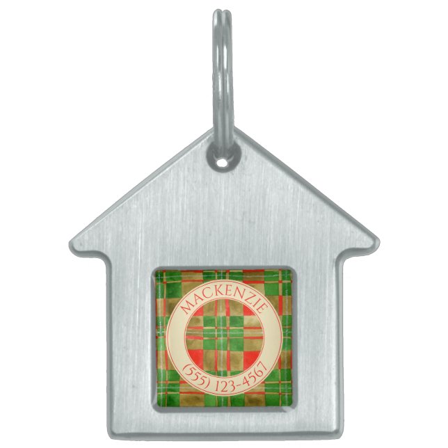 PET LOVE House Pet Tag - Mac Gregor Tartan (Front)